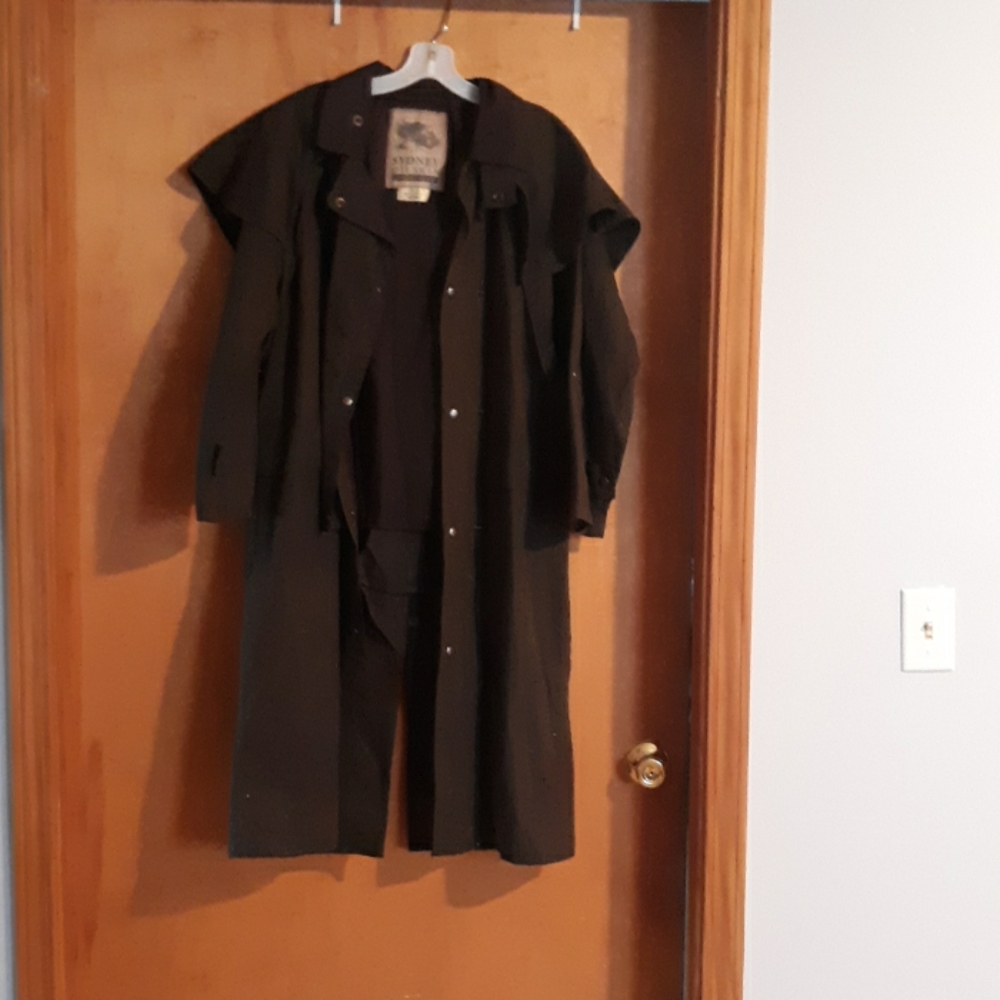 Western oil skin duster full length